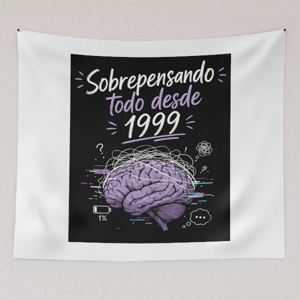 Item preview, Overthinking Since 1999 – Funny Anxiety Brain Design designed and sold by MARSHORY.
