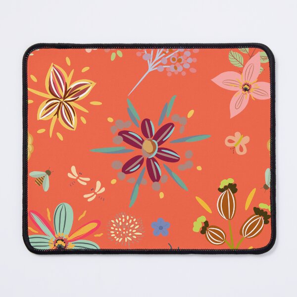 Item preview, Coral Wildflower Tote Bag Pattern – Boho Floral with Bees Dragonflies Ladybug & Butterfly designed and sold by FestivityFinds.