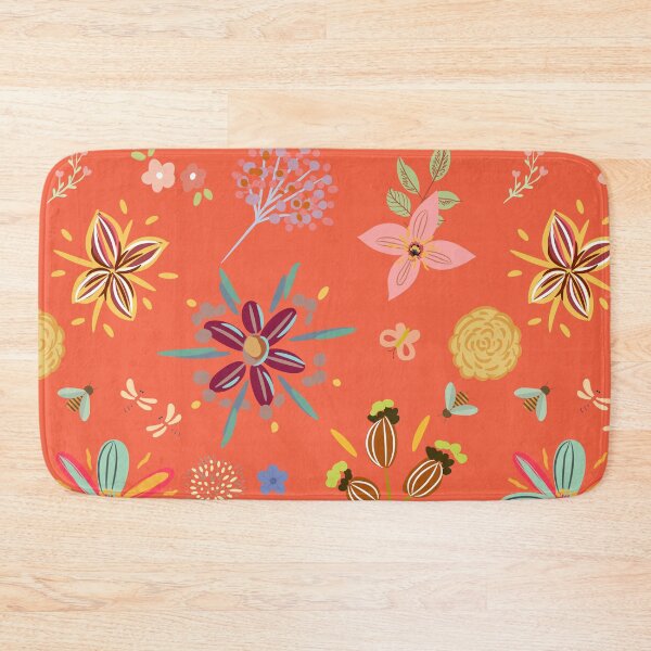 Item preview, Terracotta Garden Whimsical Floral Throw Pillow - Boho Cottagecore Decor designed and sold by FestivityFinds.