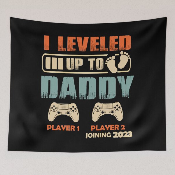 Item preview, I Leveled Up To Daddy Pregnancy Reveal 2023 Dad Gamer Shirt designed and sold by FlankinMew.
