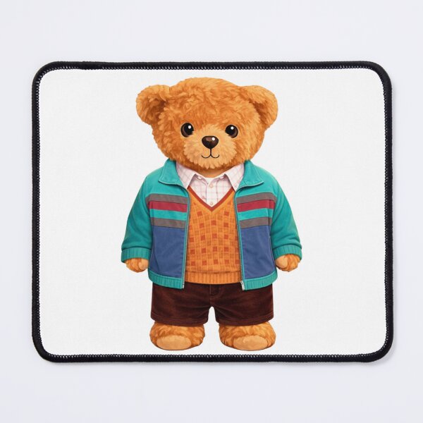 Item preview, Cute Geek Style Teddy Bear in Knit Vest and Jacket Illustration designed and sold by CuteBear87.