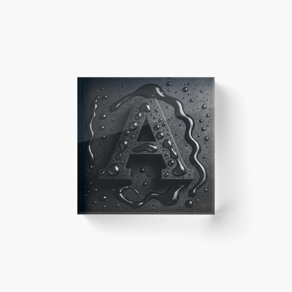 Item preview, Black Letter A Monogram Art Print | Dark Minimal Typography Wall Decor designed and sold by Kaleidoscope Print.