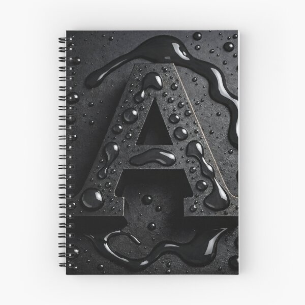 Item preview, Black Letter A Monogram Art Print | Dark Minimal Typography Wall Decor designed and sold by Kaleidoscope Print.