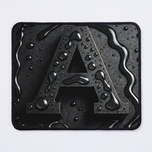 Item preview, Black Letter A Monogram Art Print | Dark Minimal Typography Wall Decor designed and sold by Kaleidoscope Print.
