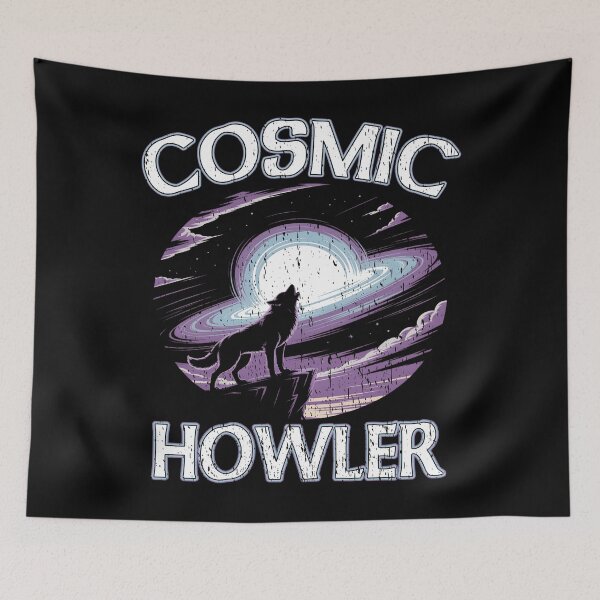 Item preview, Cosmic Howler Wolf Galaxy Space Howling Moon designed and sold by Jt41.