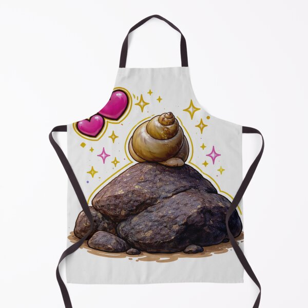 Item preview, Cute Snail on Rock with Hearts – Kawaii Love Aesthetic Design designed and sold by Babadesign48.