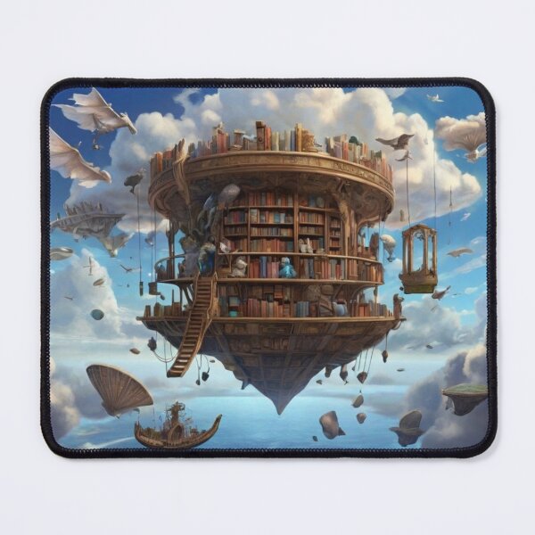 Item preview, Dreamy Floating Library – Surreal Sky Book Aesthetic designed and sold by EchoWave11.