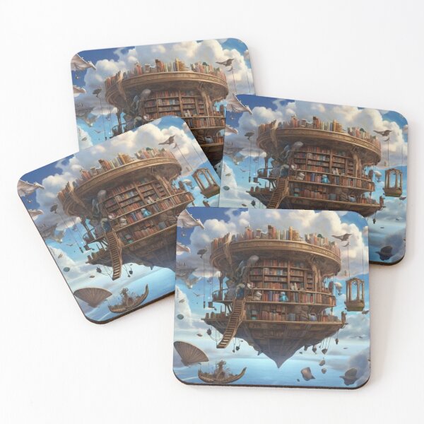 Item preview, Dreamy Floating Library – Surreal Sky Book Aesthetic designed and sold by EchoWave11.