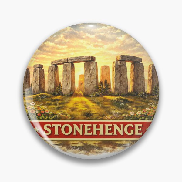 Item preview, Stonehenge Retro Sticker – Vintage UK Landmark Aesthetic designed and sold by ArtYouFeel.