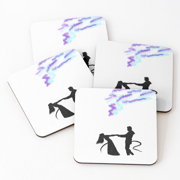 Item preview, Cute Dark couple Moon Love – Galaxy Silhouette Couple Art designed and sold by kerissfantasyart .
