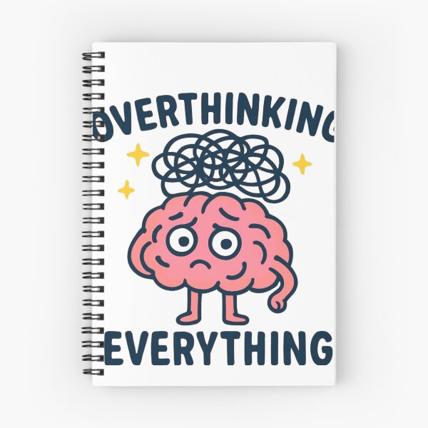 Item preview, Overthinking Everything Sticker | Funny Relatable Brain Sticker designed and sold by Adishadab.