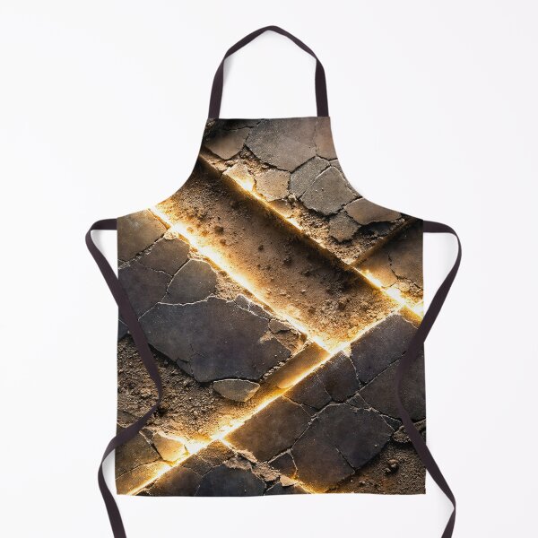 Item preview, Cracked Stone with Golden Light | Dramatic Abstract Texture Wall Art Print designed and sold by Kaleidoscope Print.