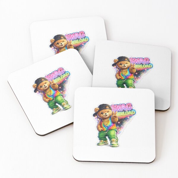 Item preview, Swag Overload Teddy – Neon Drip Streetwear Bear Sticker ?✨? designed and sold by SparkVault.