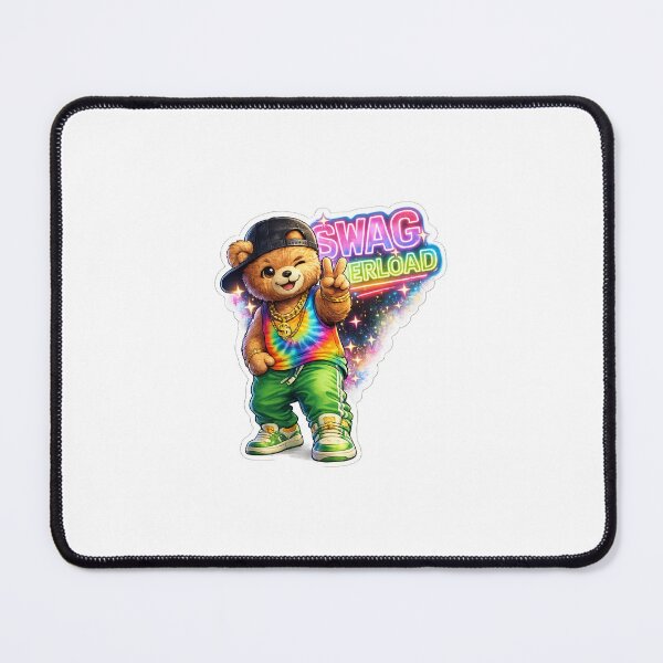 Item preview, Swag Overload Teddy – Neon Drip Streetwear Bear Sticker ?✨? designed and sold by SparkVault.
