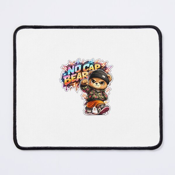 Item preview, NO CAP BEAR – Tough Swag Teddy Bear Streetwear Design | Urban Cartoon Hype Sticker designed and sold by SparkVault.