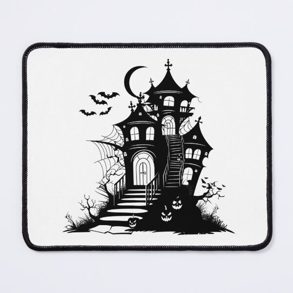 Item preview, Gothic Haunted House Halloween Silhouette designed and sold by inkoutninja.