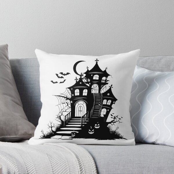 Item preview, Gothic Haunted House Halloween Silhouette designed and sold by inkoutninja.