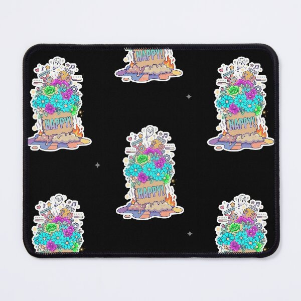 Item preview, Neon Floral Glow – Bright Aesthetic Sticker designed and sold by Mood Bites.
