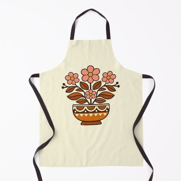 Item preview, Groovy 70s Retro Floral Folk Art — Mid Century Modern Flower Pot designed and sold by DeeLulu.