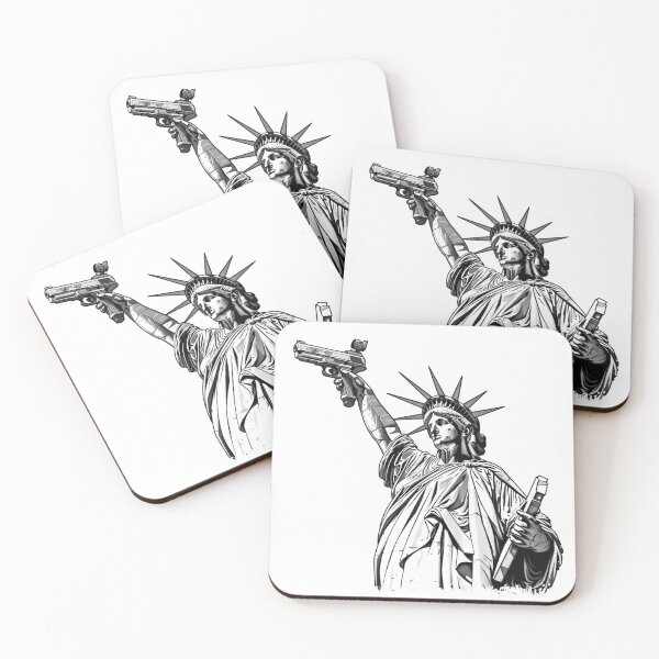 Item preview, Statue of Liberty Protest Art Black and White Illustration designed and sold by inkoutninja.