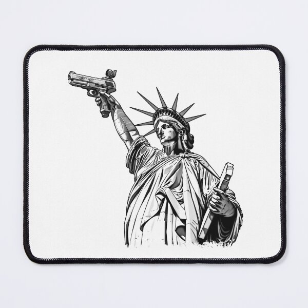 Item preview, Statue of Liberty Protest Art Black and White Illustration designed and sold by inkoutninja.