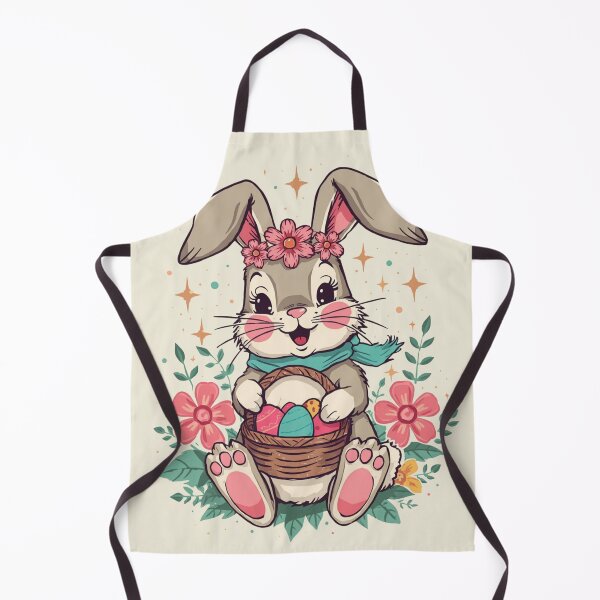 Item preview, Cute Easter Bunny with Flower Crown | Pastel Egg Basket Art designed and sold by Shanker-studio.