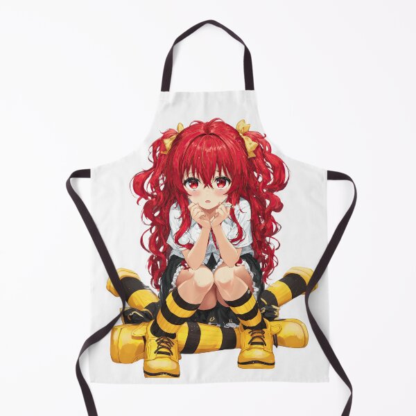 Item preview, Red Twin Tails Anime Girl in Yellow designed and sold by Piotrek0001.