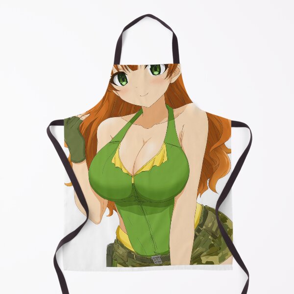 Item preview, Orange Haired Anime Girl in Green Top designed and sold by Piotrek0001.