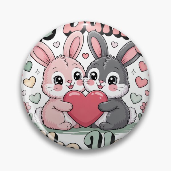 Item preview, No Bunny Like You | Cute Bunny Couple Holding Heart designed and sold by Shanker-studio.