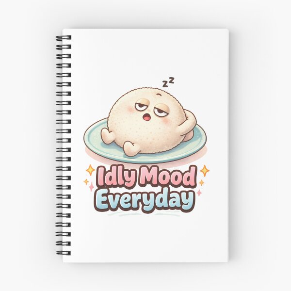 Item preview, Idly Mood Everyday – Cute Indian Food Cartoon , Funny Lazy Mood Meme Design designed and sold by Globalcitytees.