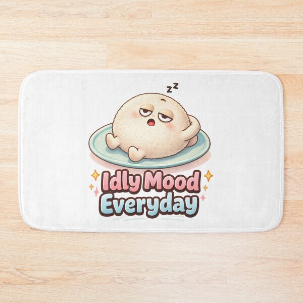 Item preview, Idly Mood Everyday – Cute Indian Food Cartoon , Funny Lazy Mood Meme Design designed and sold by Globalcitytees.
