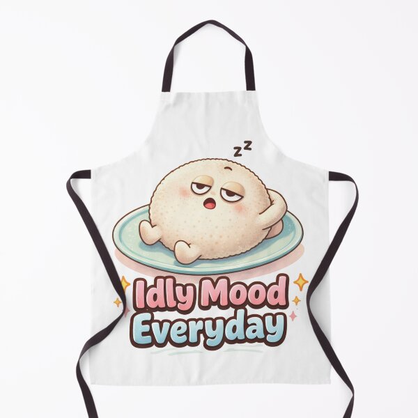 Item preview, Idly Mood Everyday – Cute Indian Food Cartoon , Funny Lazy Mood Meme Design designed and sold by Globalcitytees.