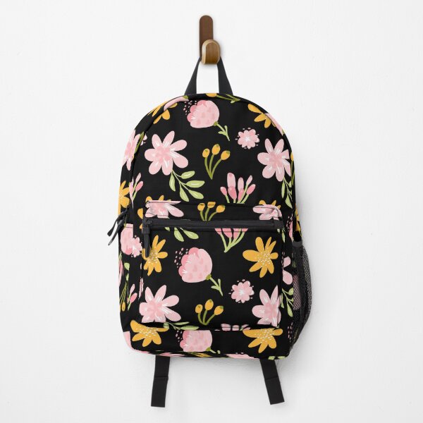 Artikelvorschau, Verspielte Tragetasche mit rosa-goldenem Blumenmuster entworfen und verkauft von FestivityFinds.