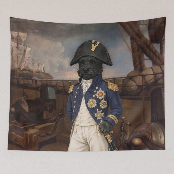 Item preview, Scottie Dog Admiral on Historic Warship Deck designed and sold by CJChronicles.