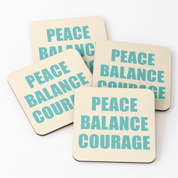 Item preview, PEACE BALANCE COURAGE Text Art designed and sold by hurmerinta.