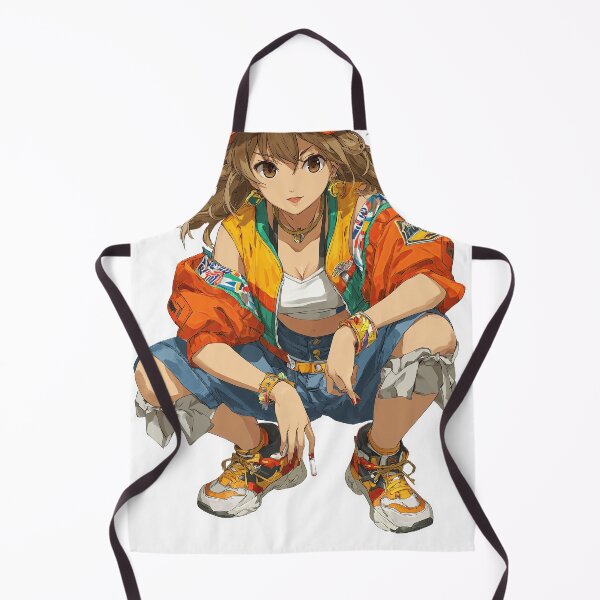 Item preview, Blonde Anime Skater Girl in Orange Jacket designed and sold by Piotrek0001.