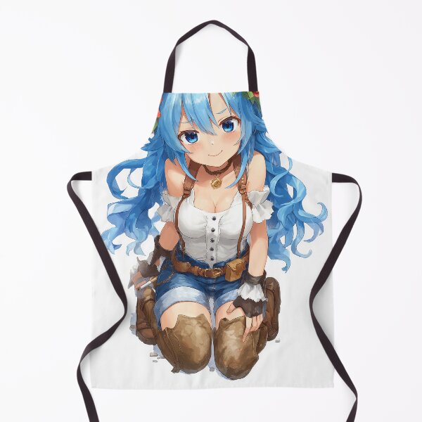 Item preview, Light Blue Haired Anime Girl with Flowers designed and sold by Piotrek0001.