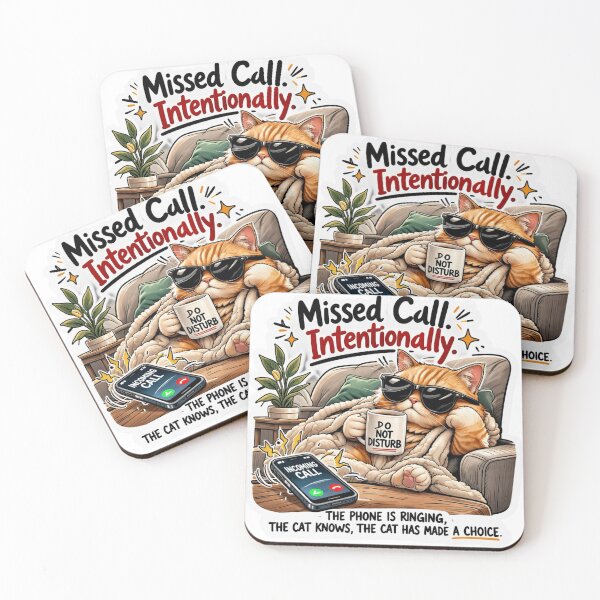 Item preview, Missed Call Intentionally Orange Cat Sticker designed and sold by Gentlestate.