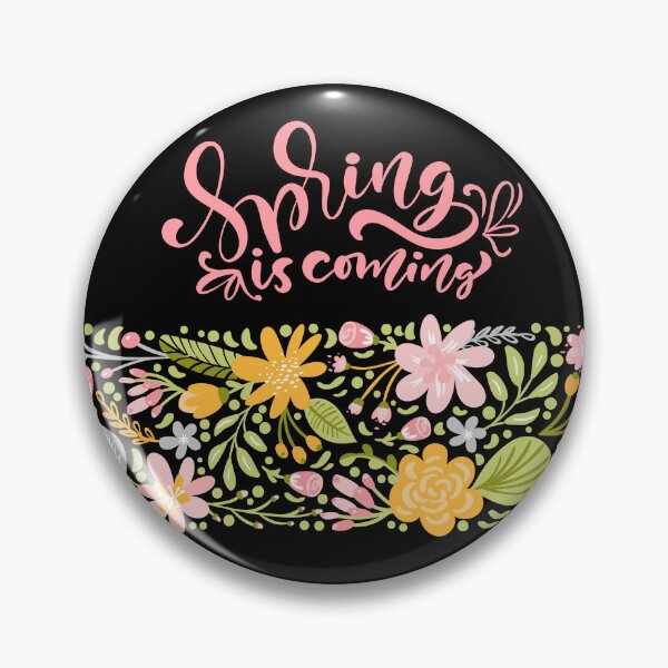 Item preview, Spring Is Coming Floral Greeting Card with Hand Lettering and Pastel Flowers designed and sold by FestivityFinds.