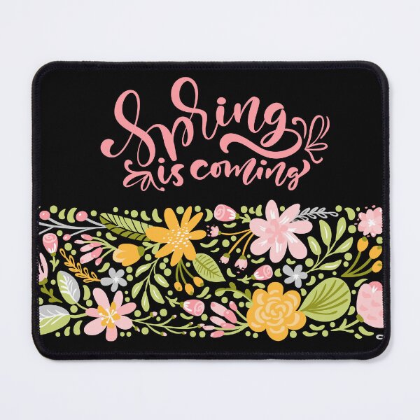 Item preview, Spring Is Coming Floral Greeting Card with Hand Lettering and Pastel Flowers designed and sold by FestivityFinds.