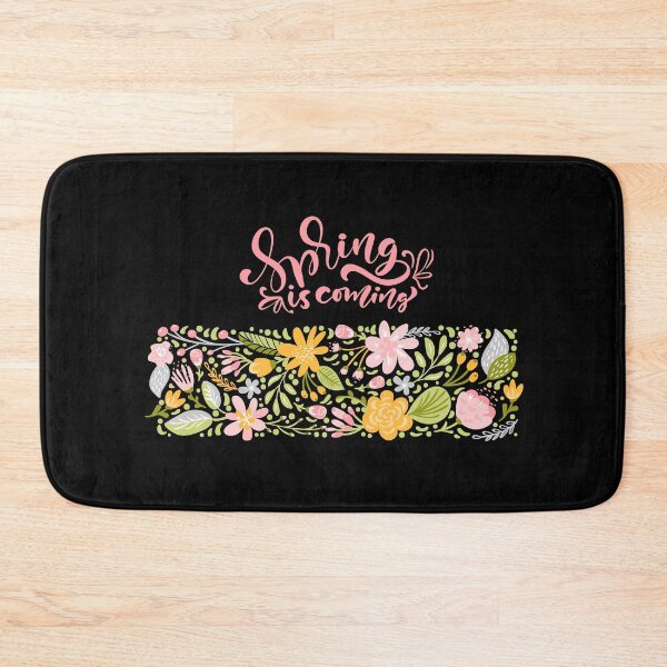 Item preview, Spring Is Coming Floral Greeting Card with Hand Lettering and Pastel Flowers designed and sold by FestivityFinds.