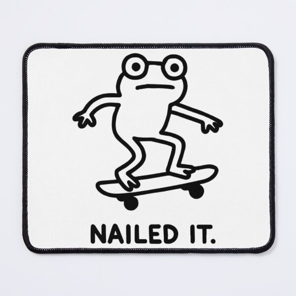 Item preview, Funny Skateboarding Frog Nailed It Art designed and sold by AsherLine.