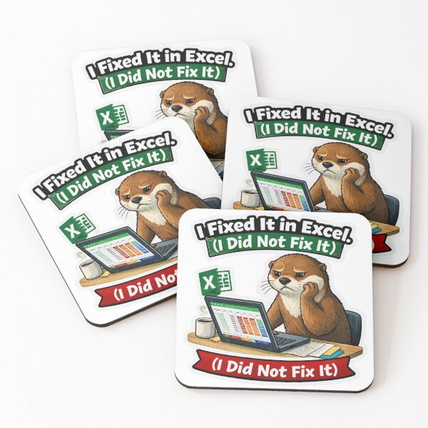 Item preview, I Fixed It in Excel I Did Not Fix It Otter Sticker designed and sold by Gentlestate.