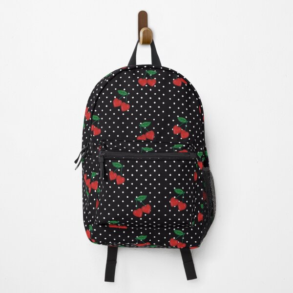 Item preview, Cherries on Black designed and sold by ChaosAndLace.