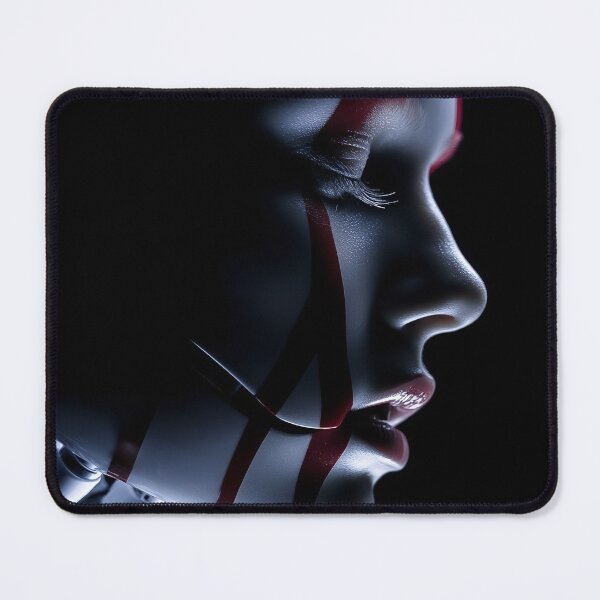 Item preview, Android Face Close-Up Futuristic Sci Fi Portrait designed and sold by cyberartmaker.