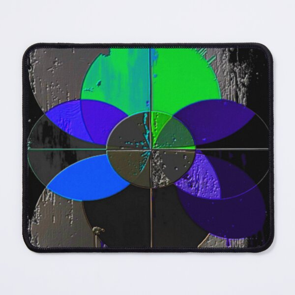 Item preview, radiant color wheel dark fluorescence colorful geometric abstract design designed and sold by SmashingDeals.