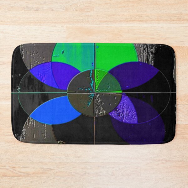 Item preview, radiant color wheel dark fluorescence colorful geometric abstract design designed and sold by SmashingDeals.