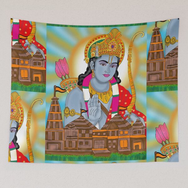 Item preview, Rama Divine Artwork – Hindu Epic Hero Spiritual Illustration designed and sold by Harshit_Digital_Arts.