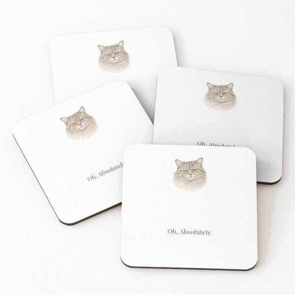 Item preview, Oh, Absolutely Cat – Sarcastic Minimalist Cat Design designed and sold by Refinedpaws.