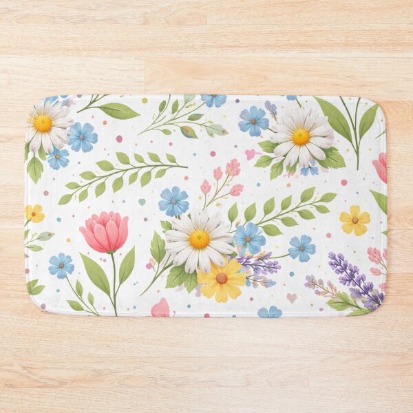 Item preview, Hello Spring Floral Typography – Cute Pastel Flowers & Leaves Design designed and sold by anandsiva2703.
